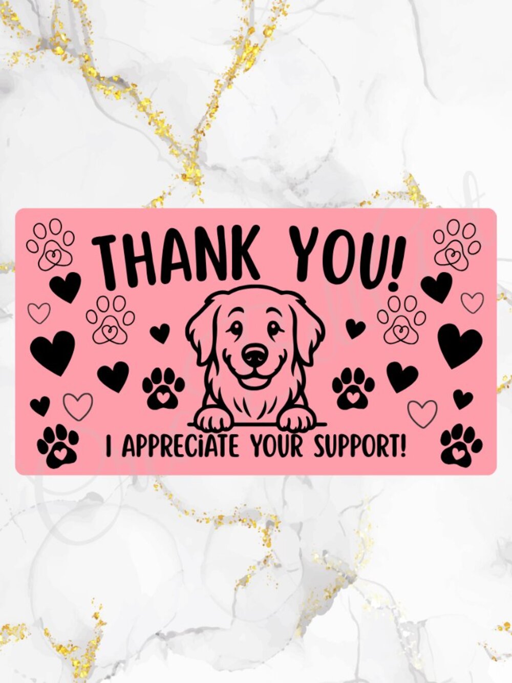 100 Cute Dog Thank You Stickers for Packaging | Small Business Labels - Picture 2 of 12